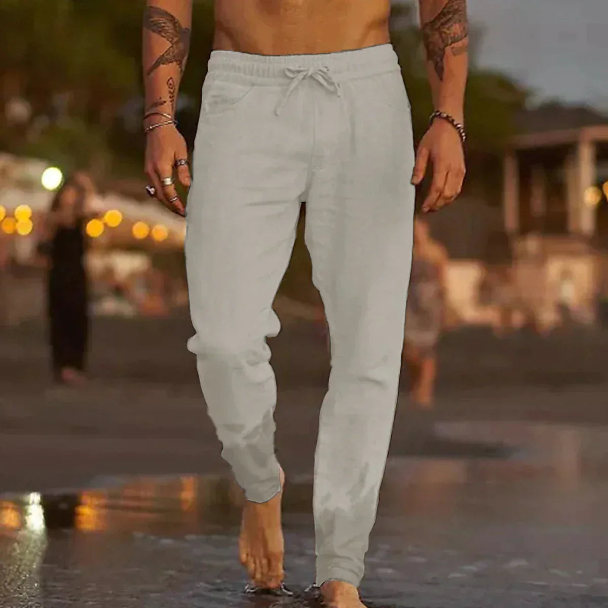 ANTONIO | Pantalones de playa de lino